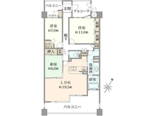 【愛知県/長久手市蟹原】ザ・シーズンズ D棟 間取り図