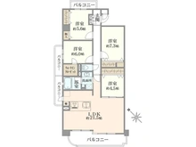 【愛知県/名古屋市西区則武新町】ラドーニ則武天空の館 間取り図