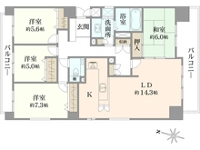 【愛知県/名古屋市千種区日和町】ライフヴィラ本山日和町 間取り図