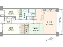【愛知県/名古屋市千種区富士見台】パークシティ富士見台コートD 間取り図