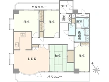 【愛知県/名古屋市東区徳川】ライオンズマンション徳川 間取り図