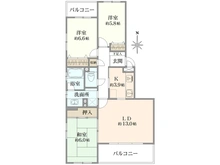 【愛知県/名古屋市昭和区滝川町】杁中ヒルズ 間取り図
