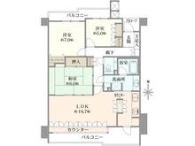 【愛知県/名古屋市瑞穂区彌富町】八事月見ヶ岡シティハウスセンターガーデン 間取り図
