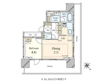 【東京都/港区虎ノ門】ウェリスタワー愛宕虎ノ門 間取り図