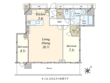 【東京都/中央区月島】MID TOWER GRAND 間取り図