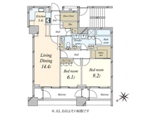 【東京都/港区麻布台】麻布台パークハウス 間取り図