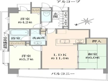 【神奈川県/横浜市中区福富町西通】プリメージ桜木町 間取り図
