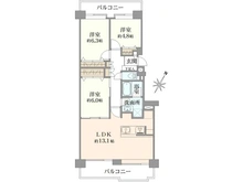 【神奈川県/横浜市中区本牧原】パークシティ本牧 A棟 間取り図