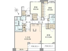 【神奈川県/横浜市中区山下町】グランブリエ横濱山下公園 間取り図