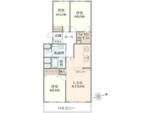 【神奈川県/横浜市保土ケ谷区瀬戸ケ谷町】保土ヶ谷ファミールハイツ 2号棟 間取り図