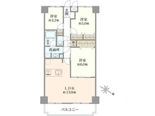【神奈川県/横浜市南区蒔田町】ワコーレロイヤルヒルズ横浜蒔田 間取り図
