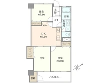 【神奈川県/横浜市瀬谷区三ツ境】三ツ境グリーンハイム 1号棟 間取り図