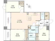 【神奈川県/横浜市中区扇町】エストグランディール横濱関内 間取り図