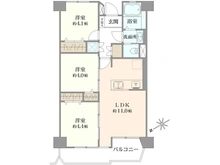 【神奈川県/横浜市磯子区森】第1磯子ハイツ 間取り図
