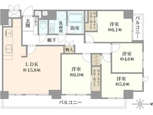 【神奈川県/横浜市中区本牧原】新本牧壱番館 間取り図