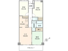 【神奈川県/横浜市磯子区岡村】ライオンズガーデン横浜蒔田 間取り図