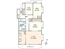 【神奈川県/横浜市港南区大久保】上大岡ガーデンハウス A棟 間取り図
