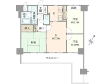 【神奈川県/横浜市中区曙町】クリオ大通り公園弐番館 間取り図