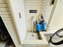 【東京都/渋谷区富ヶ谷】フォルム代々木公園リベディア 共用部：ペット足洗い場