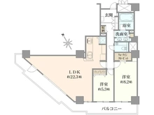 【東京都/新宿区富久町】ローレルコート新宿タワー 間取り図