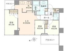 【東京都/新宿区四谷】クラッシィタワー新宿御苑 間取り図