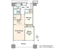 【東京都/新宿区富久町】富久クロスコンフォートタワー 間取り図