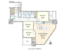 【東京都/新宿区富久町】富久クロスコンフォートタワー 間取り図