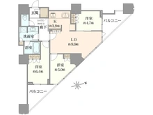 【東京都/新宿区富久町】富久クロスコンフォートタワー 間取り図