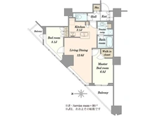 【東京都/新宿区富久町】富久クロスコンフォートタワー 間取り図