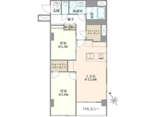 【東京都/新宿区弁天町】牛込中央マンション 間取り図