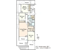 【東京都/新宿区市谷仲之町】パークコート市ヶ谷ノーブルヒルズ 間取り図