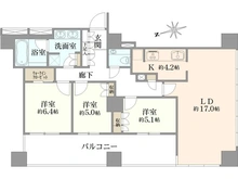 【東京都/新宿区四谷】クラッシィタワー新宿御苑 間取り図