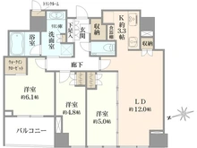 【東京都/新宿区四谷】クラッシィタワー新宿御苑 間取り図