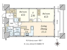 【東京都/新宿区富久町】富久クロスコンフォートタワー 間取り図