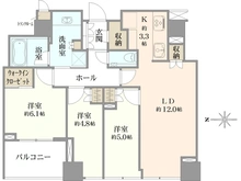 【東京都/新宿区四谷】クラッシィタワー新宿御苑 間取り図