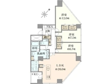 【東京都/新宿区荒木町】タワーレジデンス四谷 間取り図