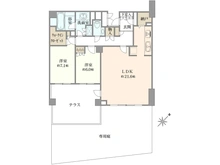 【東京都/新宿区市谷加賀町】パークコート市谷加賀町二丁目 間取り図