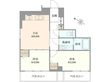 【東京都/北区赤羽】ワコー赤羽マンション 間取り図