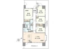 【東京都/北区豊島】パークタワー王子リバーグレイス 間取り図