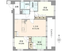 【京都府/京都市下京区綾西洞院町】ライオンズ京都四条烏丸レジデンス 間取り図