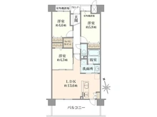 【京都府/京都市右京区梅津神田町】ジオ四条桂川ブライトコア 間取り図