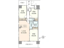 【京都府/京都市右京区梅津神田町】ジオ四条桂川ブライトコア 間取り図