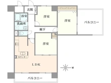 【京都府/京都市右京区西院高田町】アルモード京都西院 間取り図