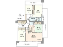 【京都府/京都市左京区松ケ崎修理式町】フォルム松ヶ崎ノーザンレジデンス 間取り図