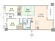【京都府/京都市伏見区醍醐大構町】ディークラディア醍醐駅前 間取り図