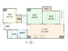 【京都府/向日市物集女町】ラポー桂 間取り図