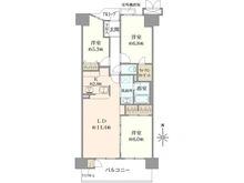 【京都府/京都市右京区西京極中沢町】サンシティ西京極 弐番館 間取り図