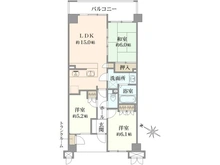 【京都府/京都市西京区上桂東ノ口町】サーパス桂第2 間取り図