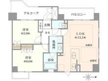 【京都府/京都市中京区六角通柳馬場東入】イーグルコート京都六角雅心庵　2階 間取り図