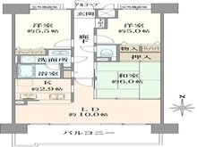 【京都府/京都市中京区西ノ京南円町】藤和シティホームズ円町 間取り図